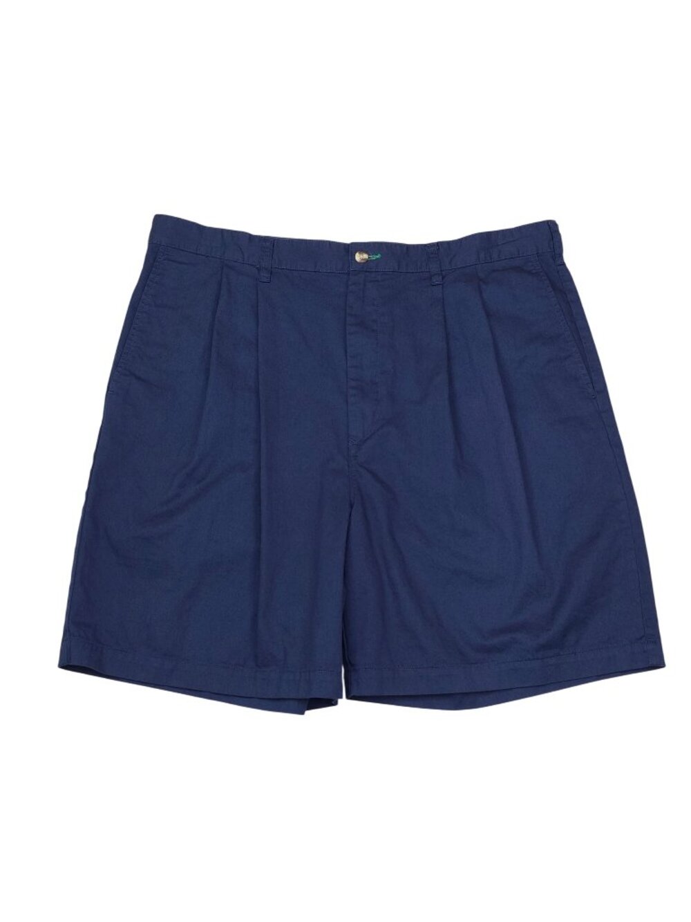 Vintage Tommy Hilfiger Golf Mens Pleated Cotton Shorts Size 38 Crest Navy Blue